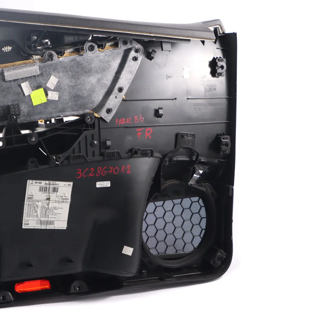 Door Card Front Right O/S Panel Lining Trim Black to Volkswagen Passat B6 with Part number 3C2867012 Volkswagen Passat B6 Door Card Front Right O/S Panel Lining Trim Black - SKU rhd-3C2867012 - Part number 3C2867012