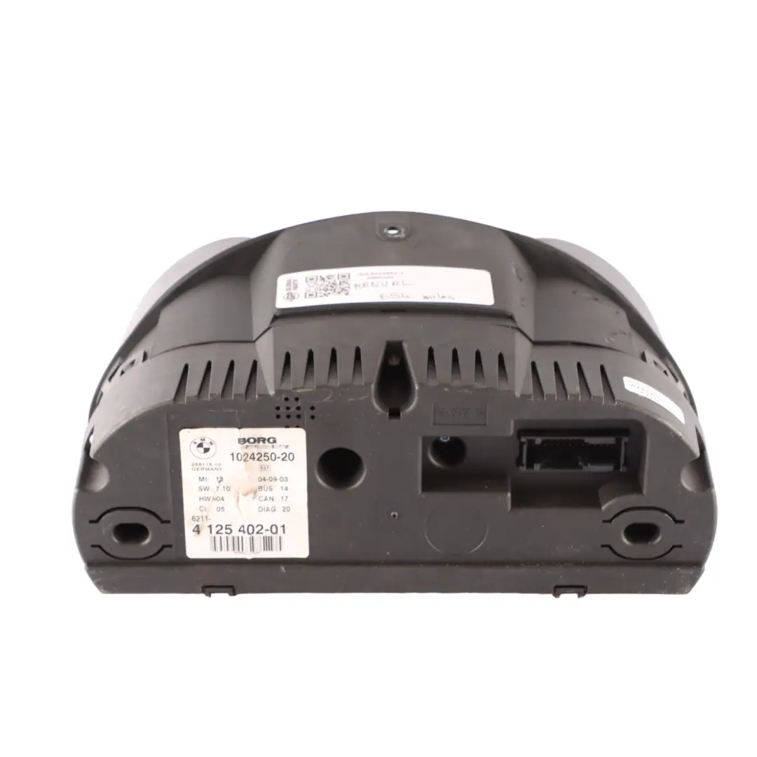 Instrument Cluster Speedo Clocks Meter Manual to BMW Z4 E85 Roadster Petrol with Part number 4125402 BMW Z4 E85 Roadster Petrol Instrument Cluster Speedo Clocks Meter Manual - SKU rhd-4125402-1 - Part number 4125402