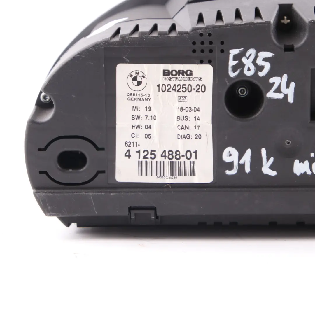 BMW Z4 E85 Petrol Instrument Cluster Speedo Clocks Manual MPH - SKU rhd-4125488 - Part number 4125488