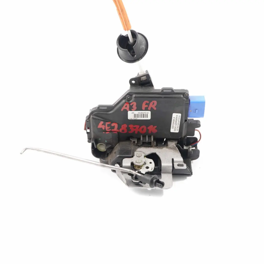 Door Lock Latch Front Right O/S Catch Actuator Mechanism to Audi A3 8P with Part number 4E2837016 Audi A3 8P Door Lock Latch Front Right O/S Catch Actuator Mechanism - SKU rhd-4E2837016 - Part number 4E2837016