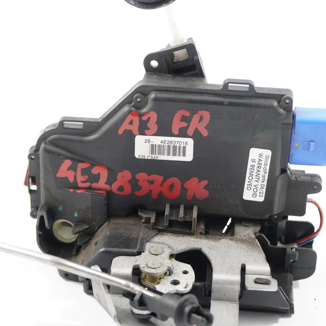 Door Lock Latch Front Right O/S Catch Actuator Mechanism to Audi A3 8P with Part number 4E2837016 Audi A3 8P Door Lock Latch Front Right O/S Catch Actuator Mechanism - SKU rhd-4E2837016 - Part number 4E2837016