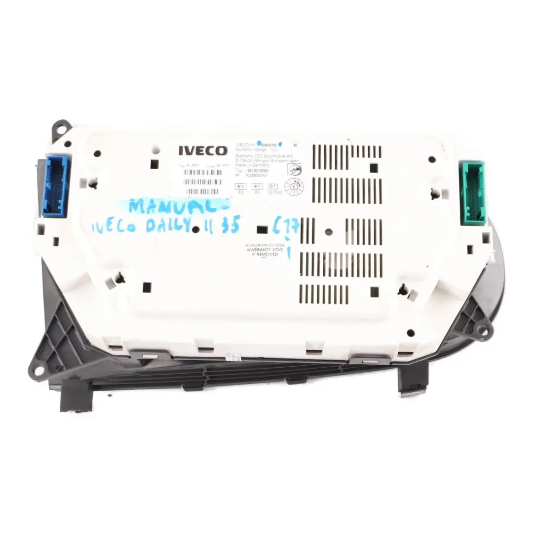 Instrument Cluster Speedo Clocks Meter Manual to Iveco Daily 3 35 Diesel with Part number 504055192 Iveco Daily 3 35 Diesel Instrument Cluster Speedo Clocks Meter Manual - SKU rhd-504055192 - Part number 504055192