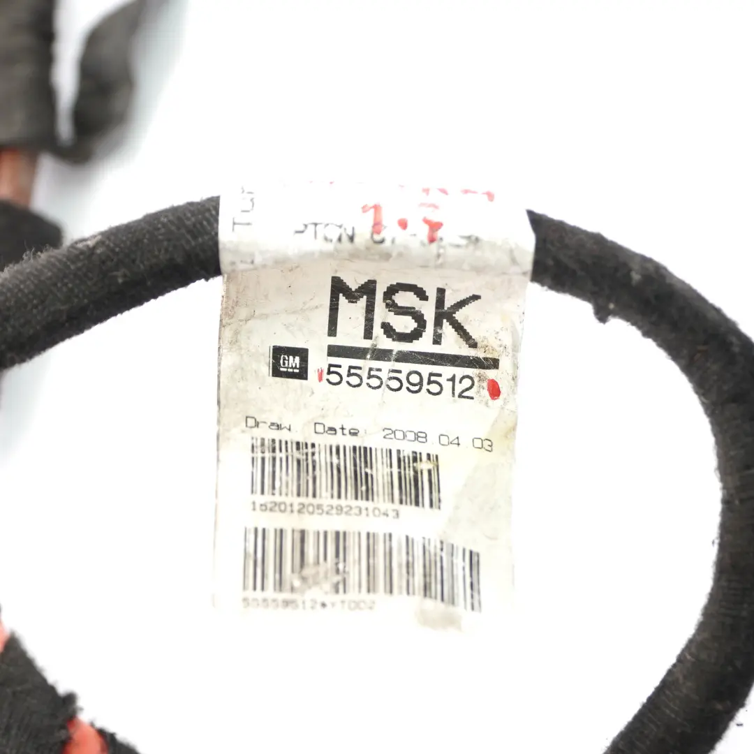 Vauxhall Zafira B 1.7 CDTI Diesel Battery Cable Wiring Harness Loom - SKU rhd-55559512 - Part number 55559512