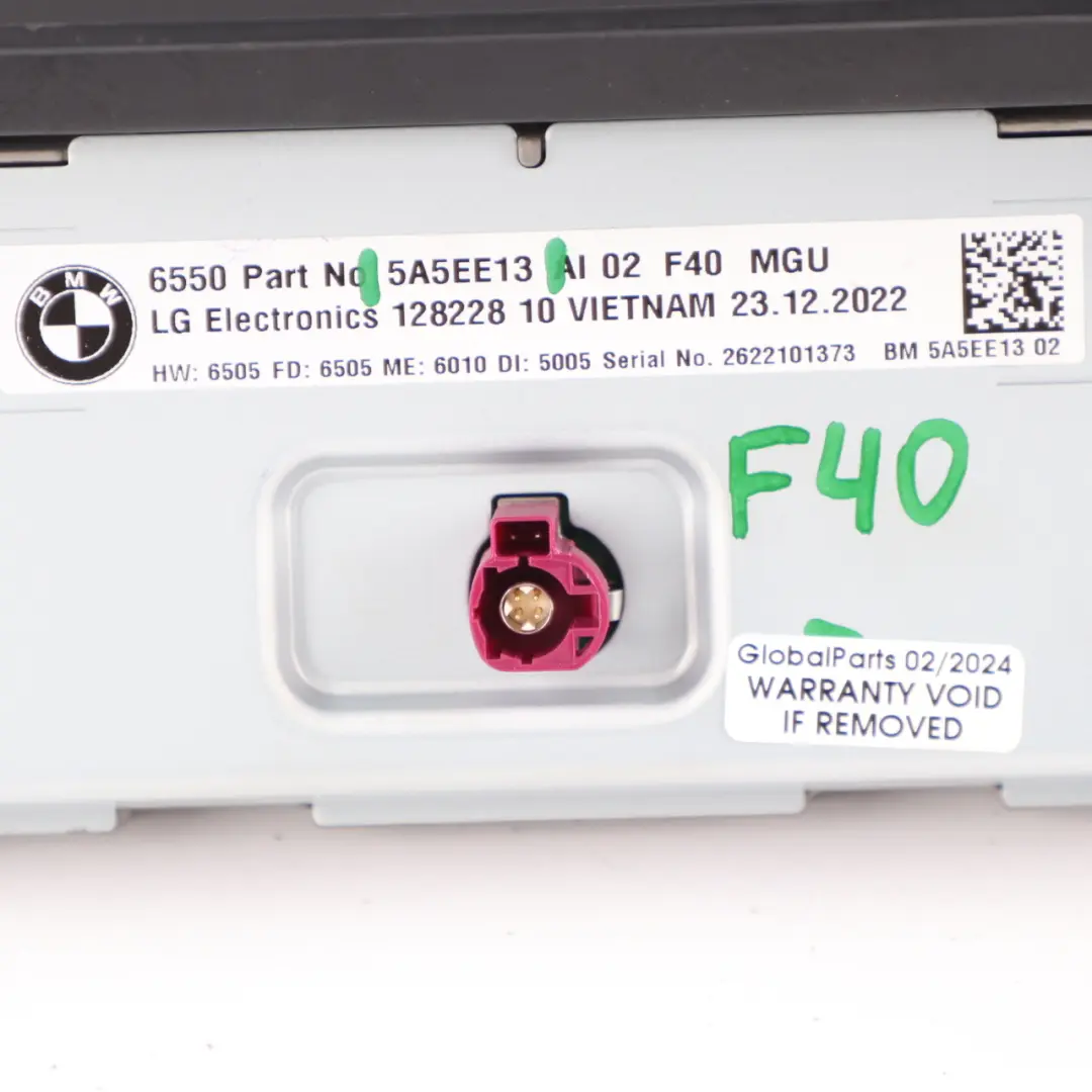 Display Screen BMW F40 F44 Touchscreen Central Information Monitor CID to with Part number 5A5EE13 Display Screen BMW F40 F44 Touchscreen Central Information Monitor CID - SKU rhd-5A5EE13 - Part number 5A5EE13