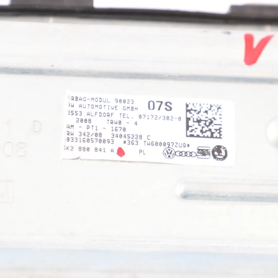 Driver's Side Front Air Bag Dash Knee Airbag to VW Volkswagen Golf 6 with Part number 5K2880841A VW Volkswagen Golf 6 Driver's Side Front Air Bag Dash Knee Airbag - SKU rhd-5K2880841A - Part number 5K2880841A