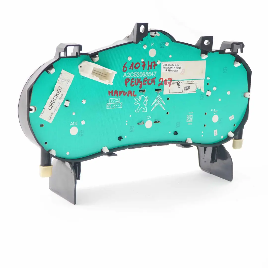 Peugeot 207 Diesel Instrument Cluster Speedo Clocks Meter Manual A2C53065547 - SKU rhd-6107H7 - Part number 6107H7