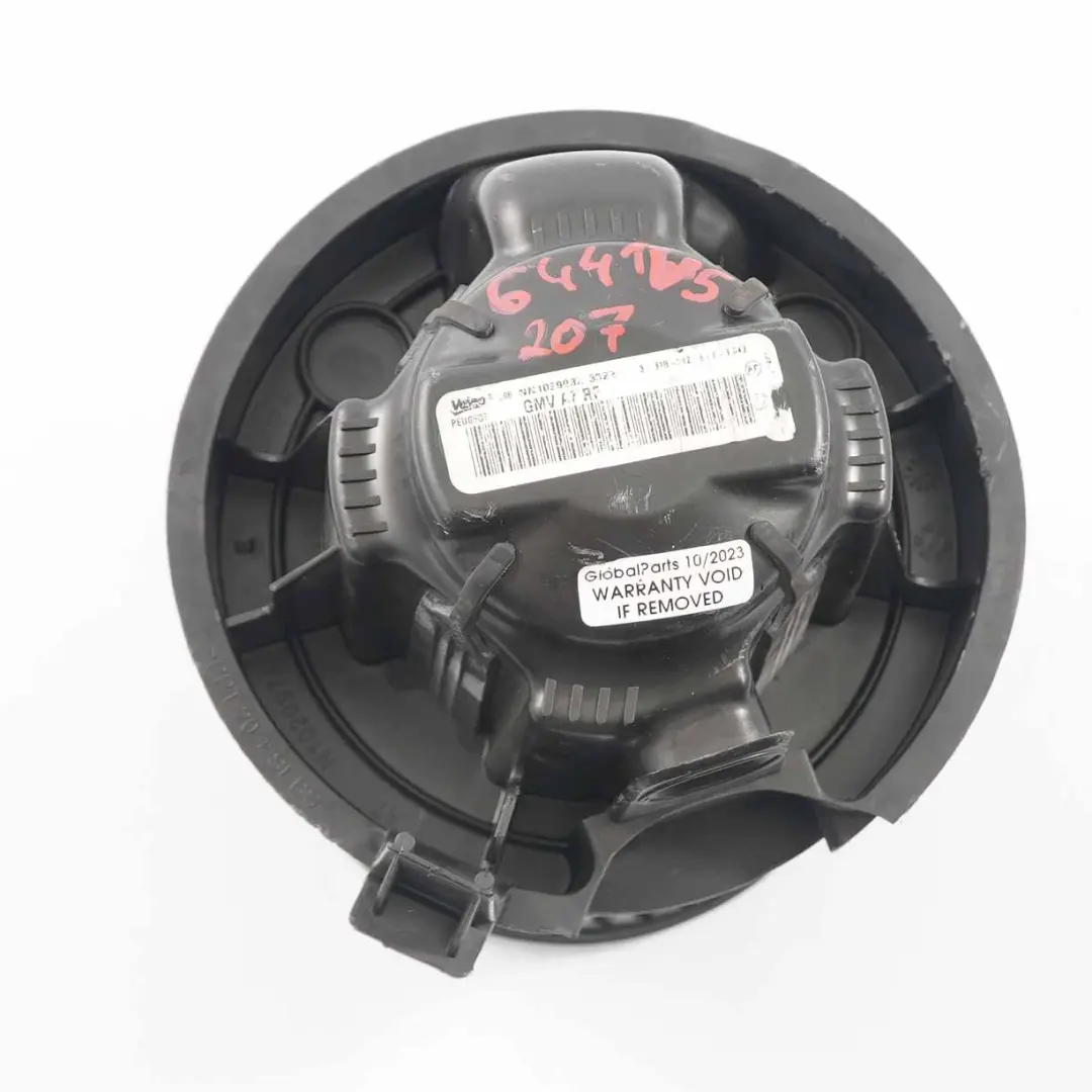 Heater Blower Motor Fan Unit to Peugeot 207 with Part number 6441V5 Peugeot 207 Heater Blower Motor Fan Unit - SKU rhd-6441V5 - Part number 6441V5