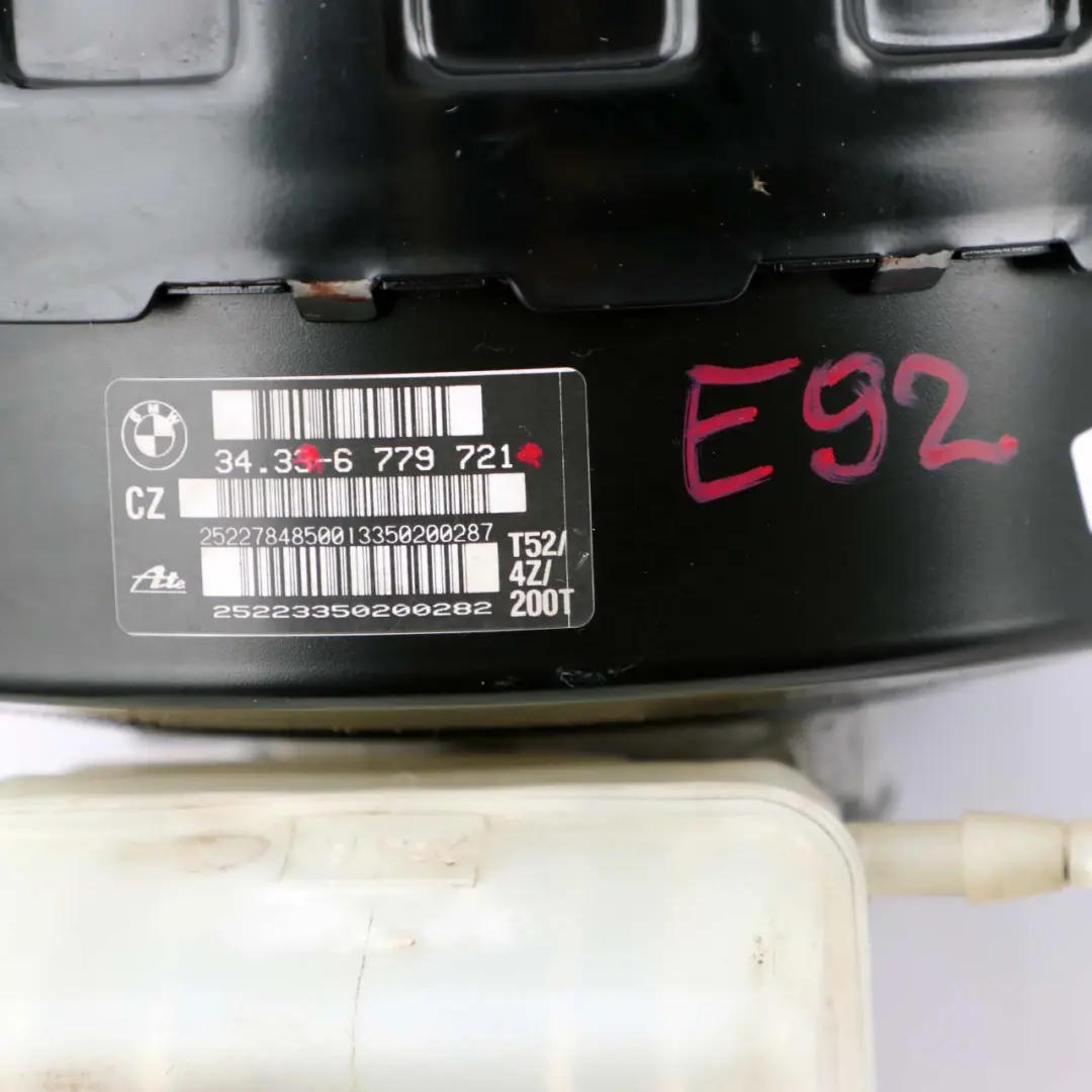 Brake Servo Unit Master Cylinder to BMW 1 3 Series E81 E90 E91 E92 with Part number 6779721 BMW 1 3 Series E81 E90 E91 E92 Brake Servo Unit Master Cylinder - SKU rhd-6779721 - Part number 6779721