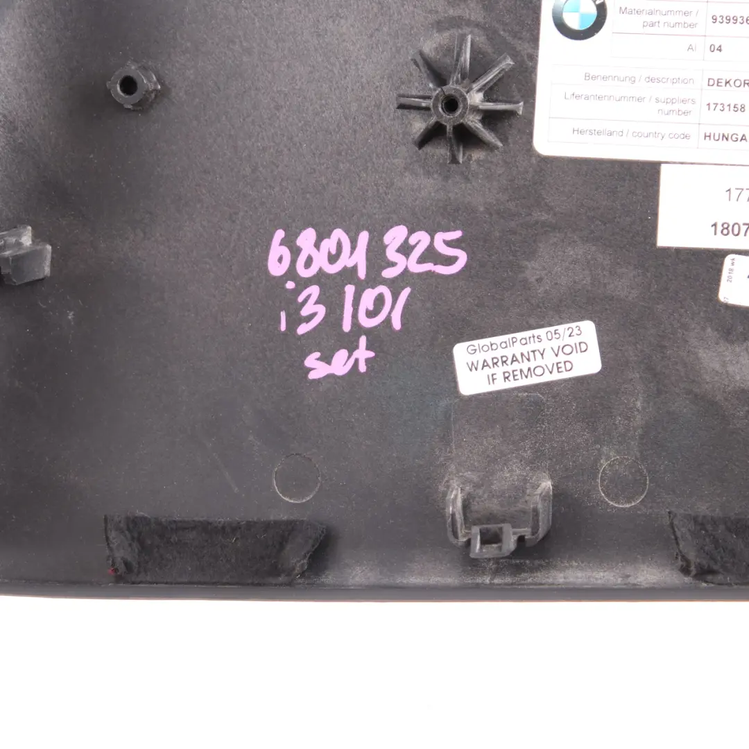 BMW i3 I01 Dashboard Trims Instrument Panel Cover Set Fine Wood Oak Dark Matte - SKU rhd-6801325 - Part number 6801325