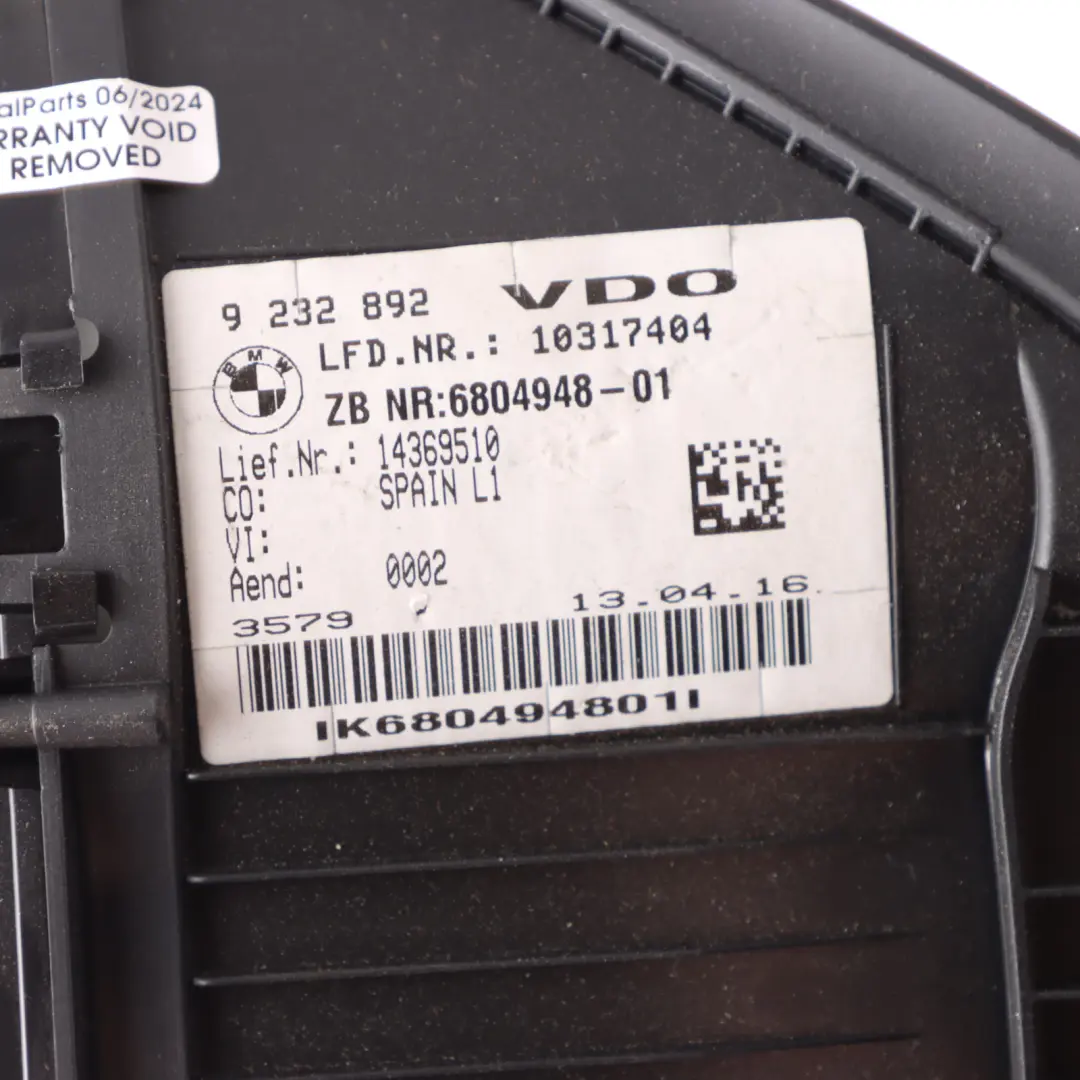 Instrument Cluster Speedo Clocks Automatic to BMW F20 F21 F30 Petrol with Part number 6804948 BMW F20 F21 F30 Petrol Instrument Cluster Speedo Clocks Automatic - SKU rhd-6804948-1 - Part number 6804948