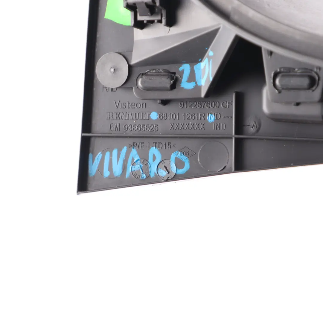 Instrument Cluster Cover Trim Surround to Renault Trafic 2 Vivaro A with Part number 681011261R Renault Trafic 2 Vivaro A Instrument Cluster Cover Trim Surround - SKU rhd-681011261R - Part number 681011261R