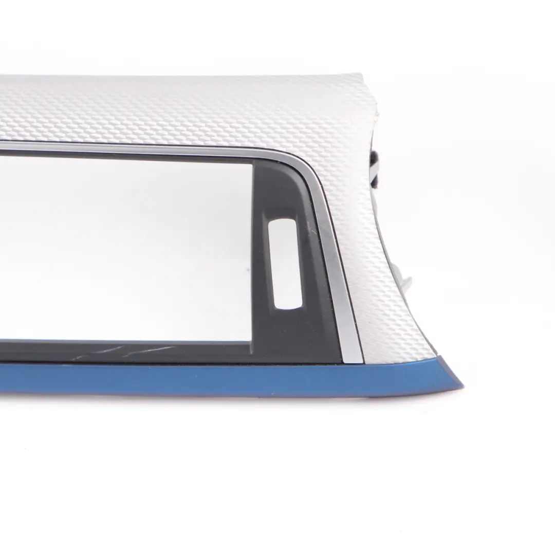 Trim Panel Dashboard Dash Cover Passenger Alu Hexagonal Blue Matt to BMW 3 F30 F31 with Part number 6827338 BMW 3 F30 F31 Trim Panel Dashboard Dash Cover Passenger Alu Hexagonal Blue Matt - SKU rhd-6827338-1 - Part number 6827338