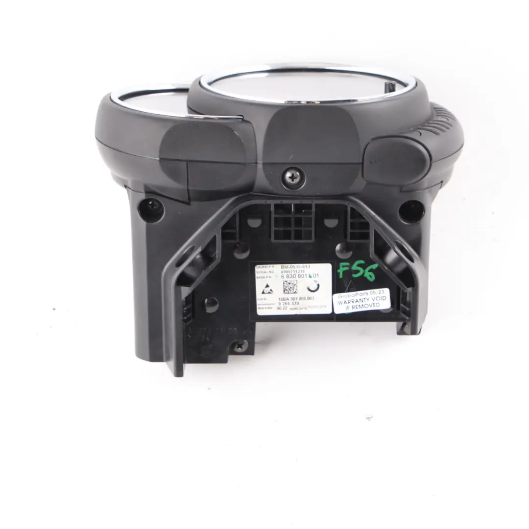 Instrument Cluster Speedo Clocks Speedometer to Mini JCW F55 F56 F57 F60 with Part number 6830801 Mini JCW F55 F56 F57 F60 Instrument Cluster Speedo Clocks Speedometer - SKU rhd-6830801 - Part number 6830801