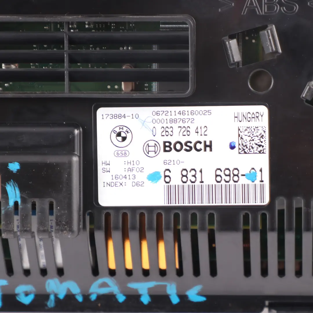 Instrument Cluster BMW F10 F11 Diesel Speedo Clocks Meter Automatic to with Part number 6831698 Instrument Cluster BMW F10 F11 Diesel Speedo Clocks Meter Automatic - SKU rhd-6831698 - Part number 6831698