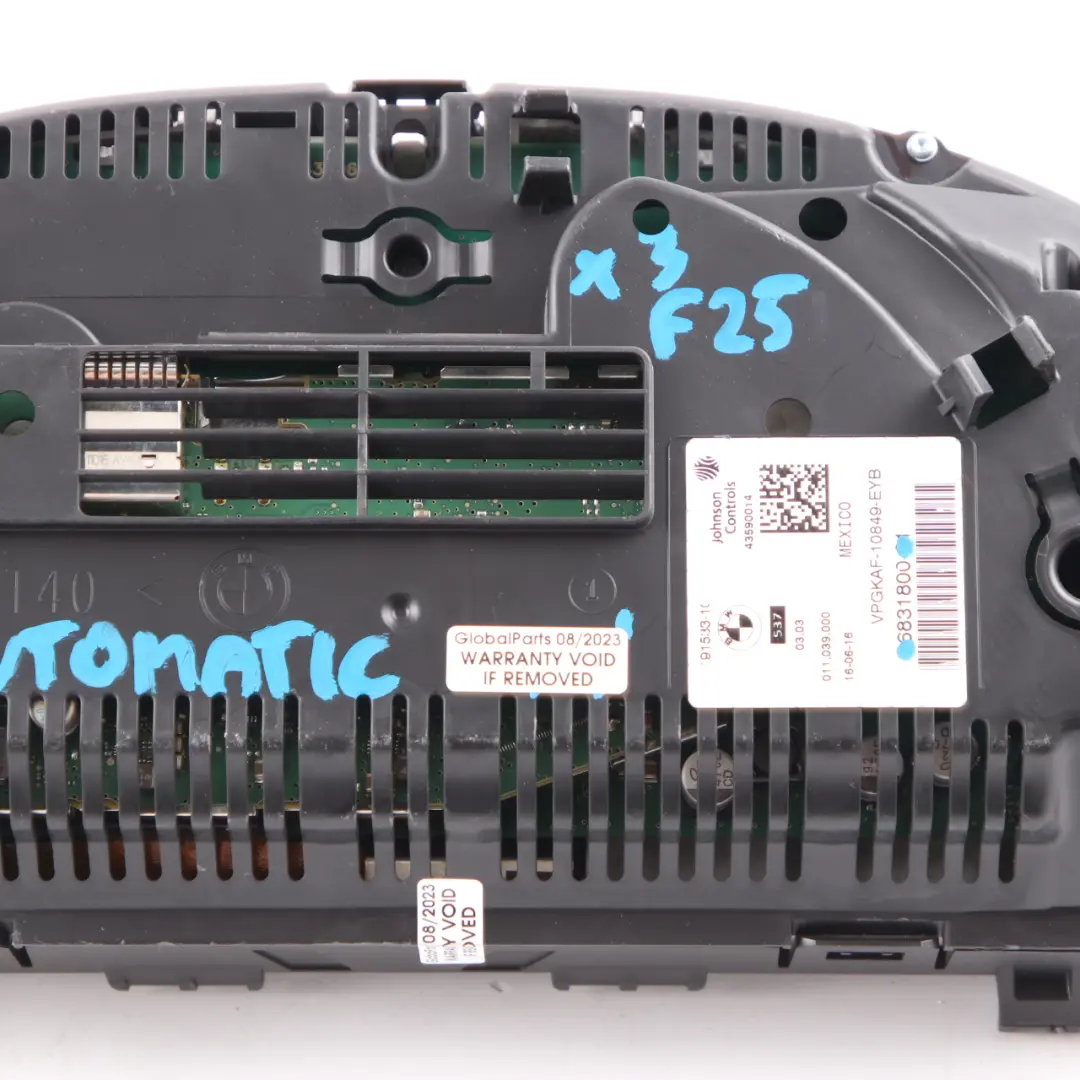 Instrument Cluster BMW F10 F11 LCI F25 F26 Diesel Speedo Meter Automatic to with Part number 6831800 Instrument Cluster BMW F10 F11 LCI F25 F26 Diesel Speedo Meter Automatic - SKU rhd-6831800 - Part number 6831800