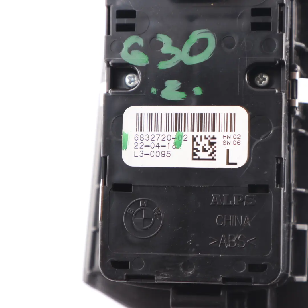 Window Lifter Switch Driver's Side Door Control Panel Unit to BMW G30 with Part number 6832720 BMW G30 Window Lifter Switch Driver's Side Door Control Panel Unit - SKU rhd-6832720 - Part number 6832720