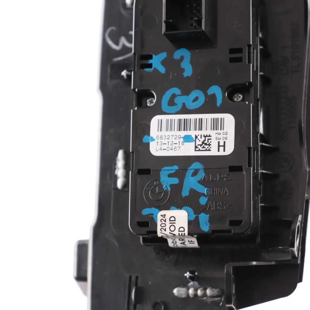 BMW X3 G01 Window Lifter Switch Front Right O/S Driver Side Trim Panel 7473182 - SKU rhd-6832729-1 - Part number 6832729