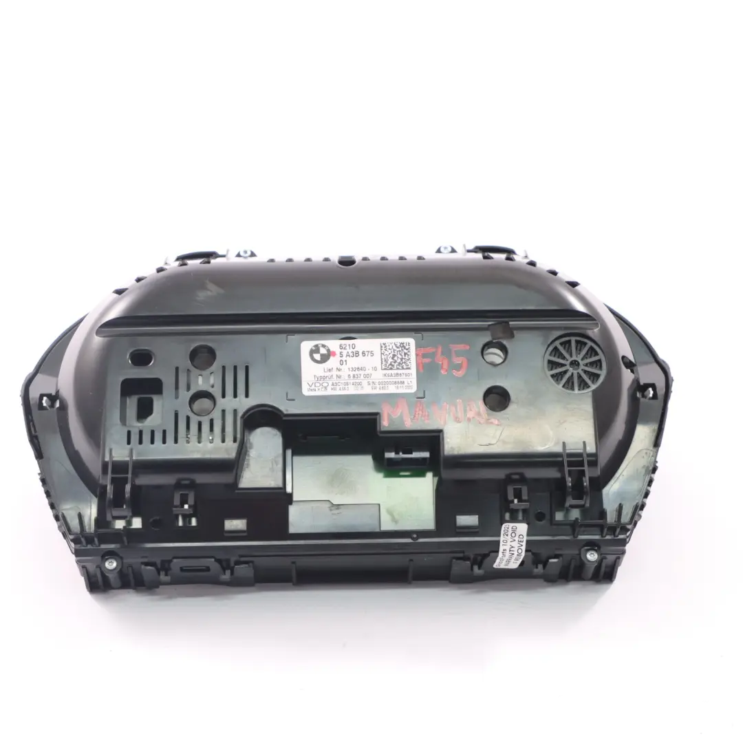 Instrument Cluster BMW F20 F21 F45 Petrol Speedo Clocks Meter Manual to with Part number 6837007 Instrument Cluster BMW F20 F21 F45 Petrol Speedo Clocks Meter Manual - SKU RHD-5A3B675 - Part number 6837007
