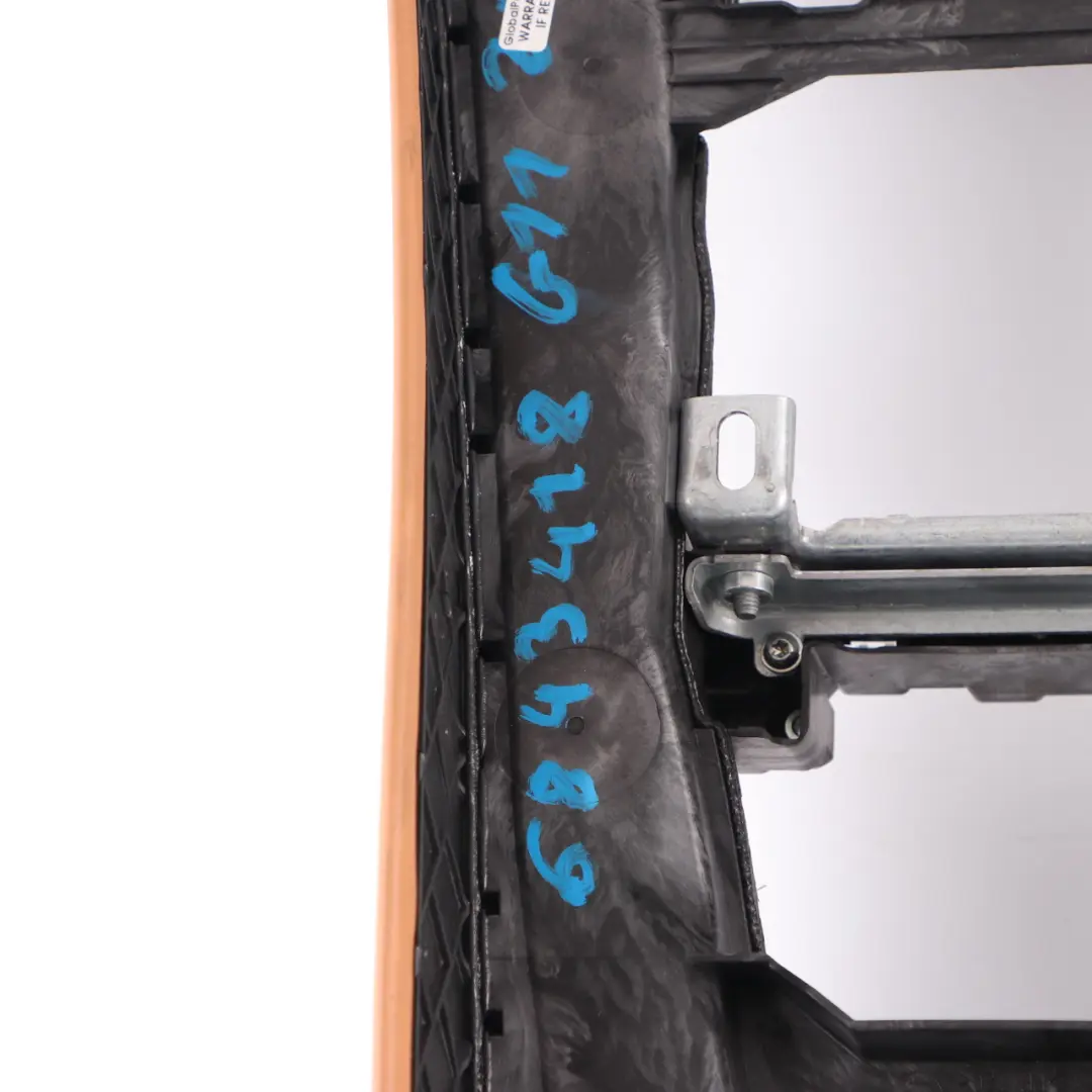 Centre Middle Console Armrest Mounting Holder Bracket Leather Cognac to BMW G11 with Part number 6843418 BMW G11 Centre Middle Console Armrest Mounting Holder Bracket Leather Cognac - SKU rhd-6843418 - Part number 6843418
