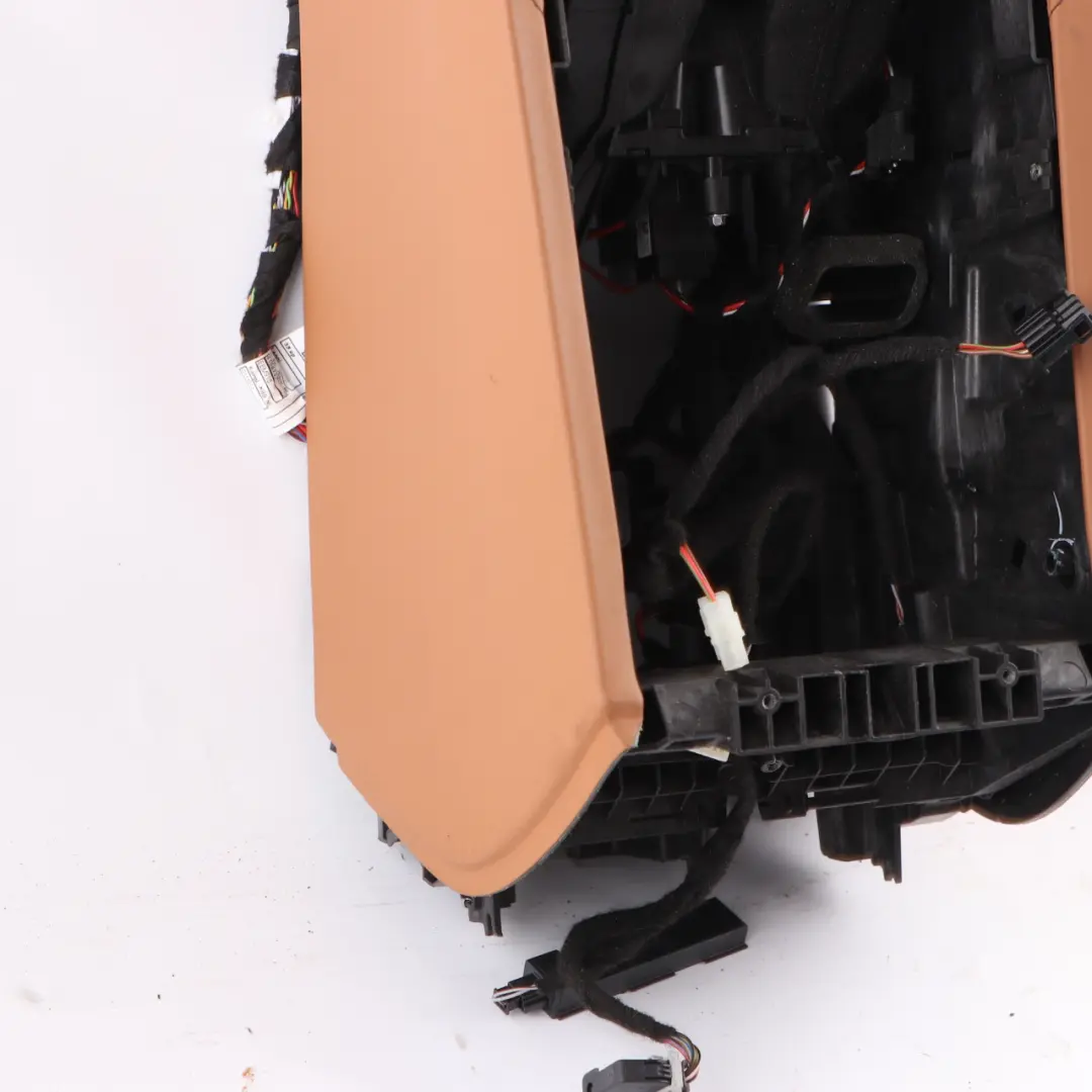 Centre Middle Console Armrest Mounting Holder Bracket Leather Cognac to BMW G11 with Part number 6843418 BMW G11 Centre Middle Console Armrest Mounting Holder Bracket Leather Cognac - SKU rhd-6843418 - Part number 6843418