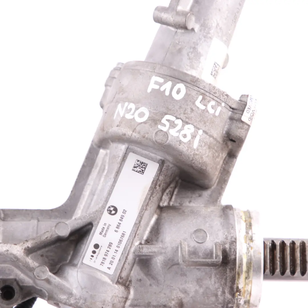 Steering Rack Box Gear Pinion to BMW F01 LCI F07 F10 F11 F12 Power with Part number 6864849 BMW F01 LCI F07 F10 F11 F12 Power Steering Rack Box Gear Pinion - SKU rhd-6864849 - Part number 6864849