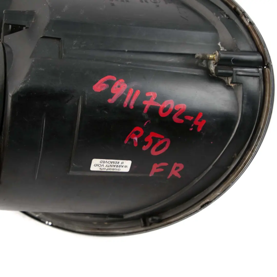 Headlight Headlamp Mini Cooper R50 R53 Lamp Front Right O/S Black Cover to with Part number 6911702 Headlight Headlamp Mini Cooper R50 R53 Lamp Front Right O/S Black Cover - SKU rhd-6911702-4 - Part number 6911702