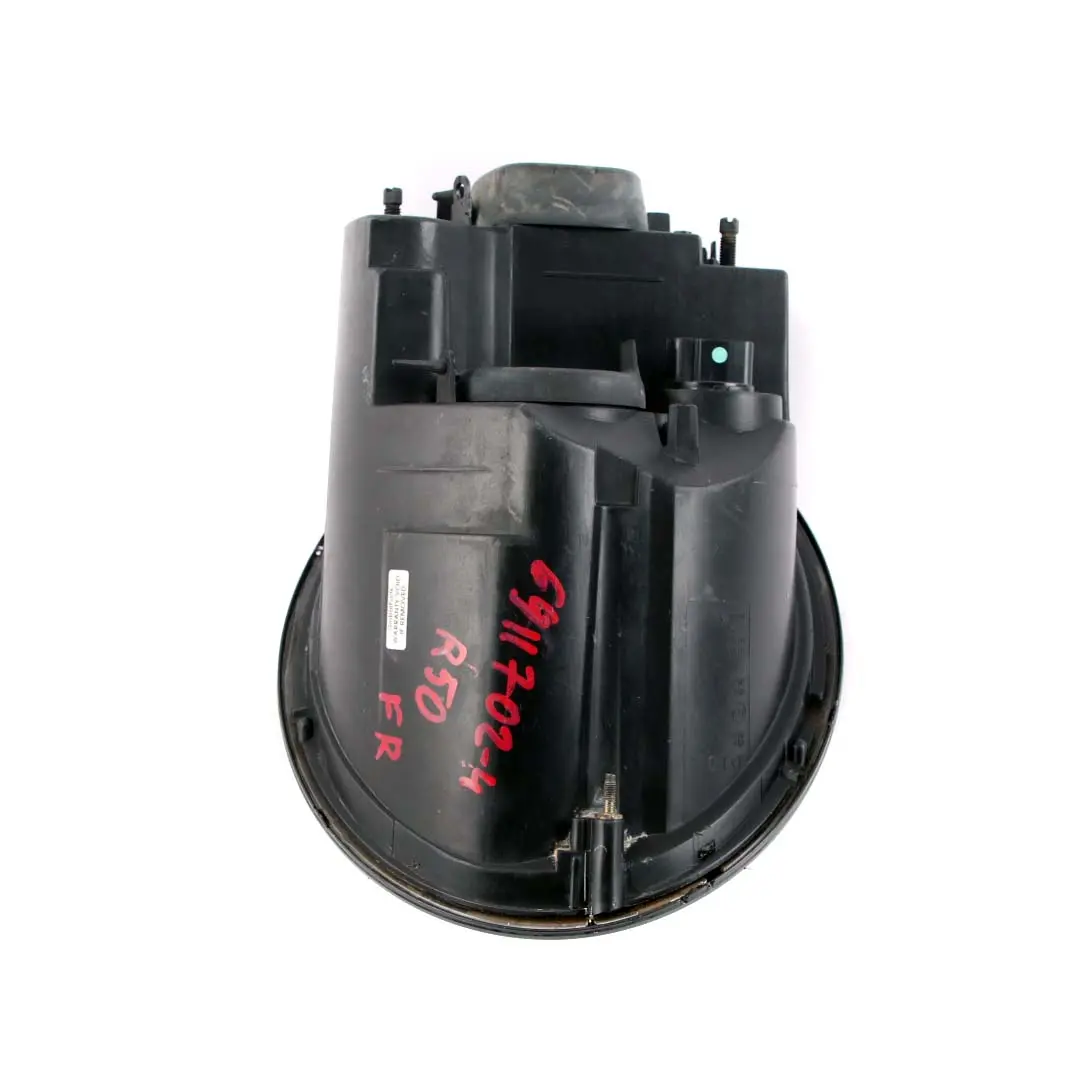 Headlight Headlamp Mini Cooper R50 R53 Lamp Front Right O/S Black Cover to with Part number 6911702 Headlight Headlamp Mini Cooper R50 R53 Lamp Front Right O/S Black Cover - SKU rhd-6911702-4 - Part number 6911702