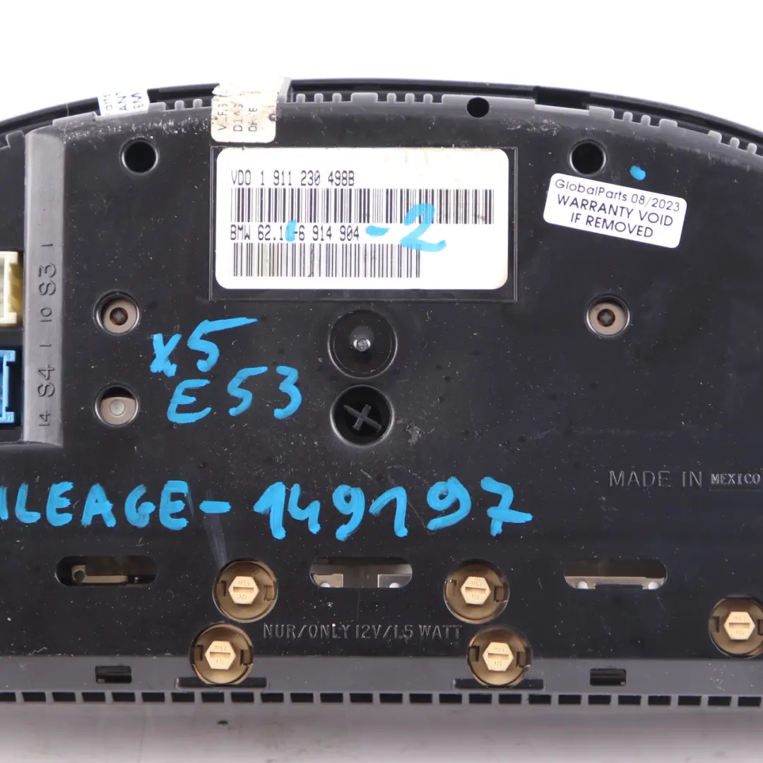 BMW X5 E53 Diesel Instrument Cluster Speedo Clocks Meter Automatic - SKU rhd-6914904-2 - Part number 6914904