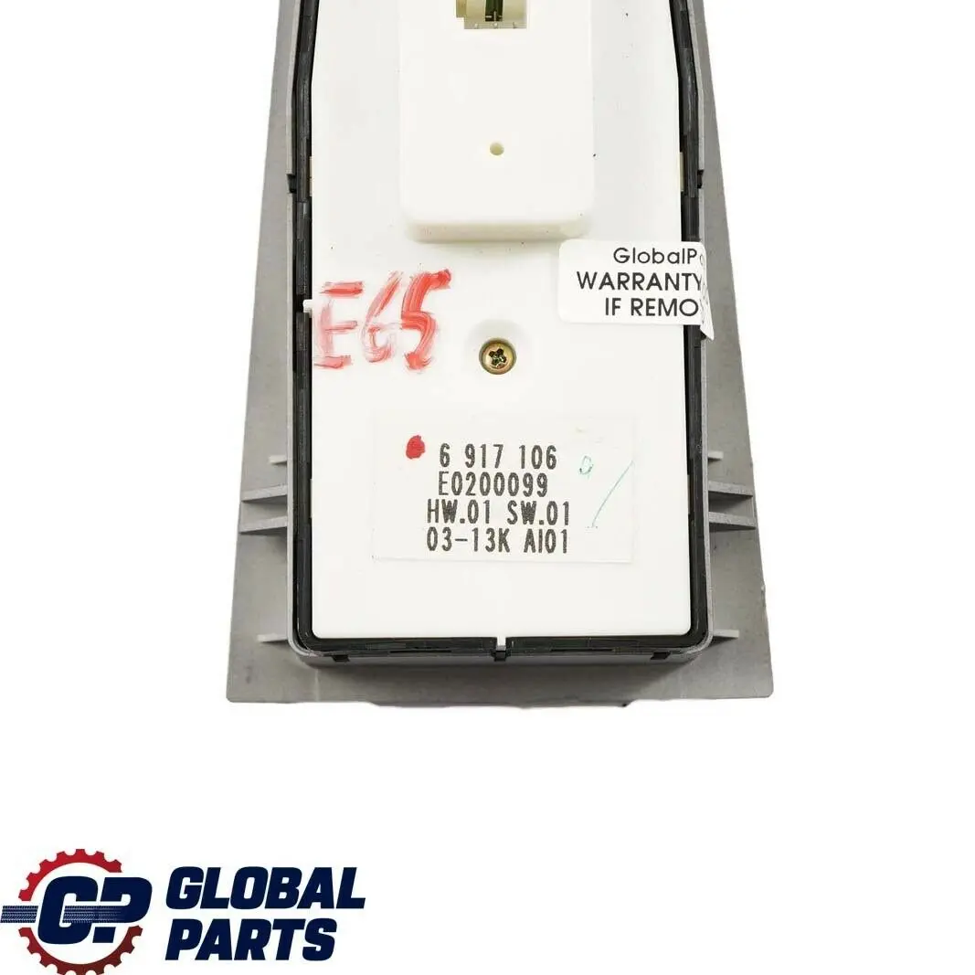 BMW 7 Reihe E65 E66 Fahrerseite Fensterheber Schalterblock Schalter - SKU 6917106 - Teilenummer 6917106