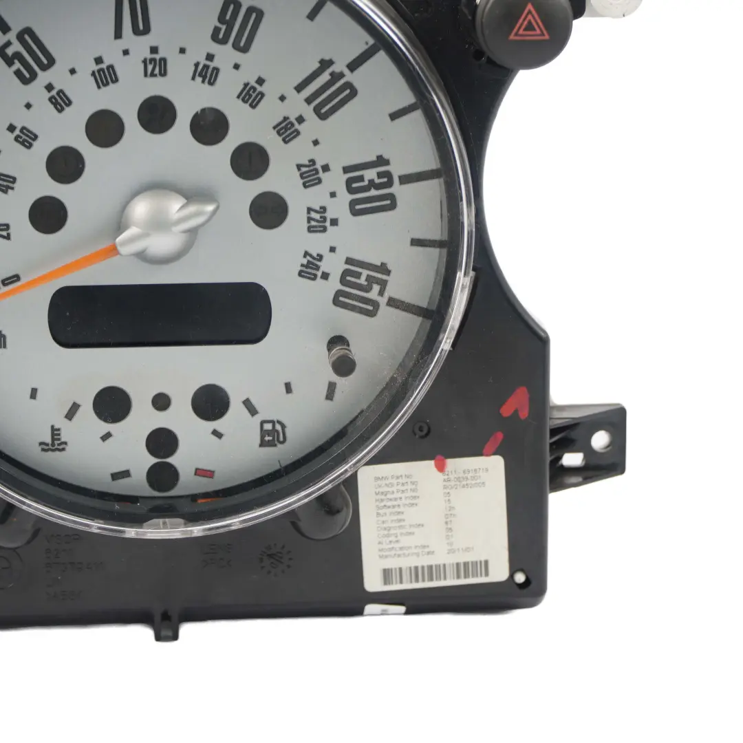 Speedometer Speedo Clock Instrument Cluster 6918719 to Mini Cooper One R50 R52 with Part number 9126988 Mini Cooper One R50 R52 Speedometer Speedo Clock Instrument Cluster 6918719 - SKU rhd-6918719-1 - Part number 9126988