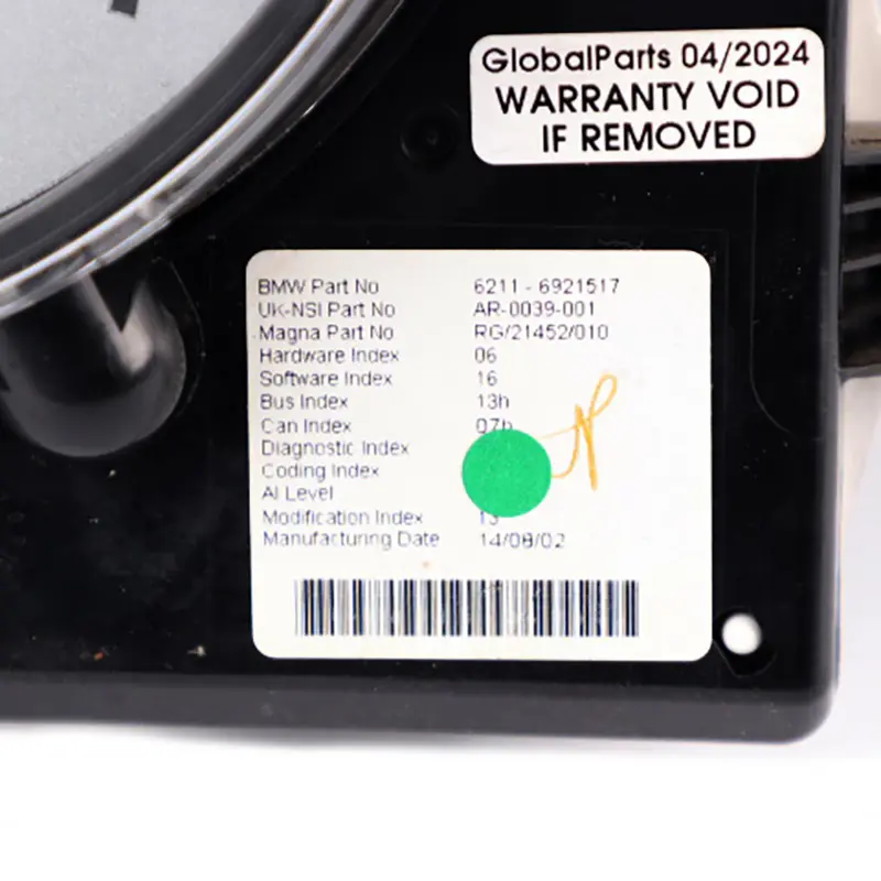 Mini Cooper R50 R52 Speedometer Speedo Clock Instrument Cluster Manual - SKU rhd-6921517-2 - Part number 6921517