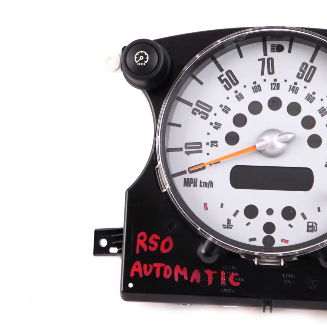 Speedometer Speedo Clock Cluster Instrument Automatic to Mini One R50 R52 with Part number 6924905 Mini One R50 R52 Speedometer Speedo Clock Cluster Instrument Automatic - SKU rhd-6924905-1 - Part number 6924905