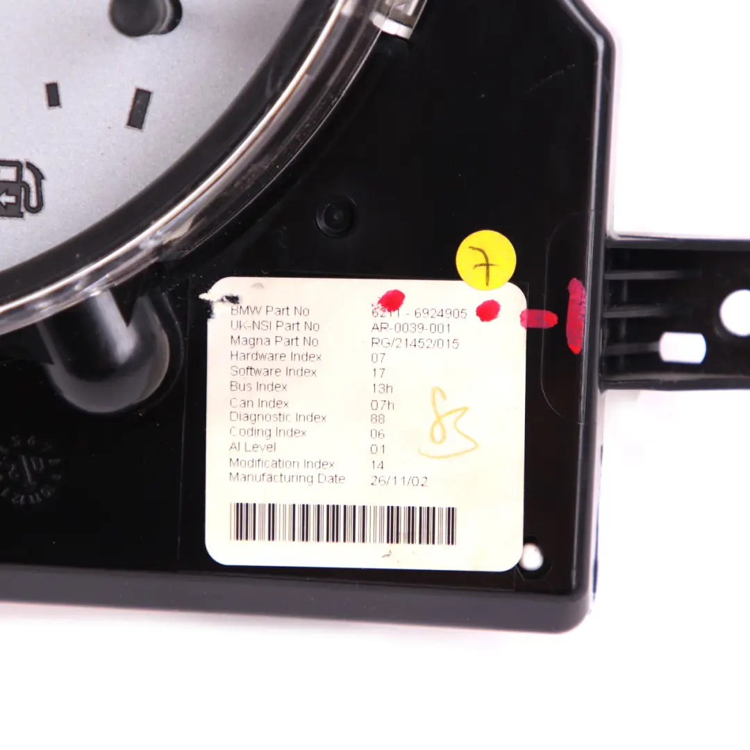 Mini One R50 R52 Speedometer Speedo Clock Cluster Instrument Automatic - SKU rhd-6924905-1 - Part number 6924905