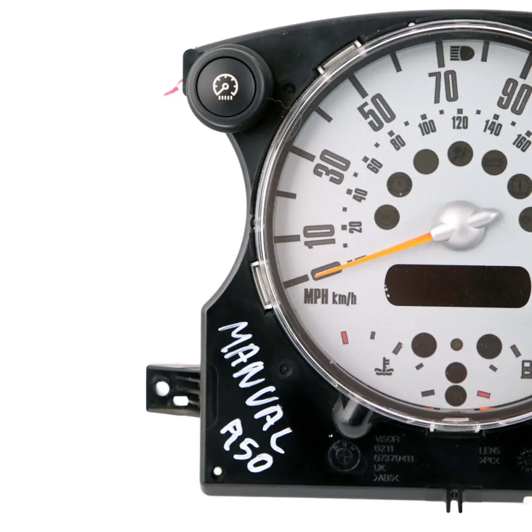 Speedometer Speedo Clock Cluster Instrument Manual to Mini One R50 R52 with Part number 6924905 Mini One R50 R52 Speedometer Speedo Clock Cluster Instrument Manual - SKU rhd-6924905-3 - Part number 6924905
