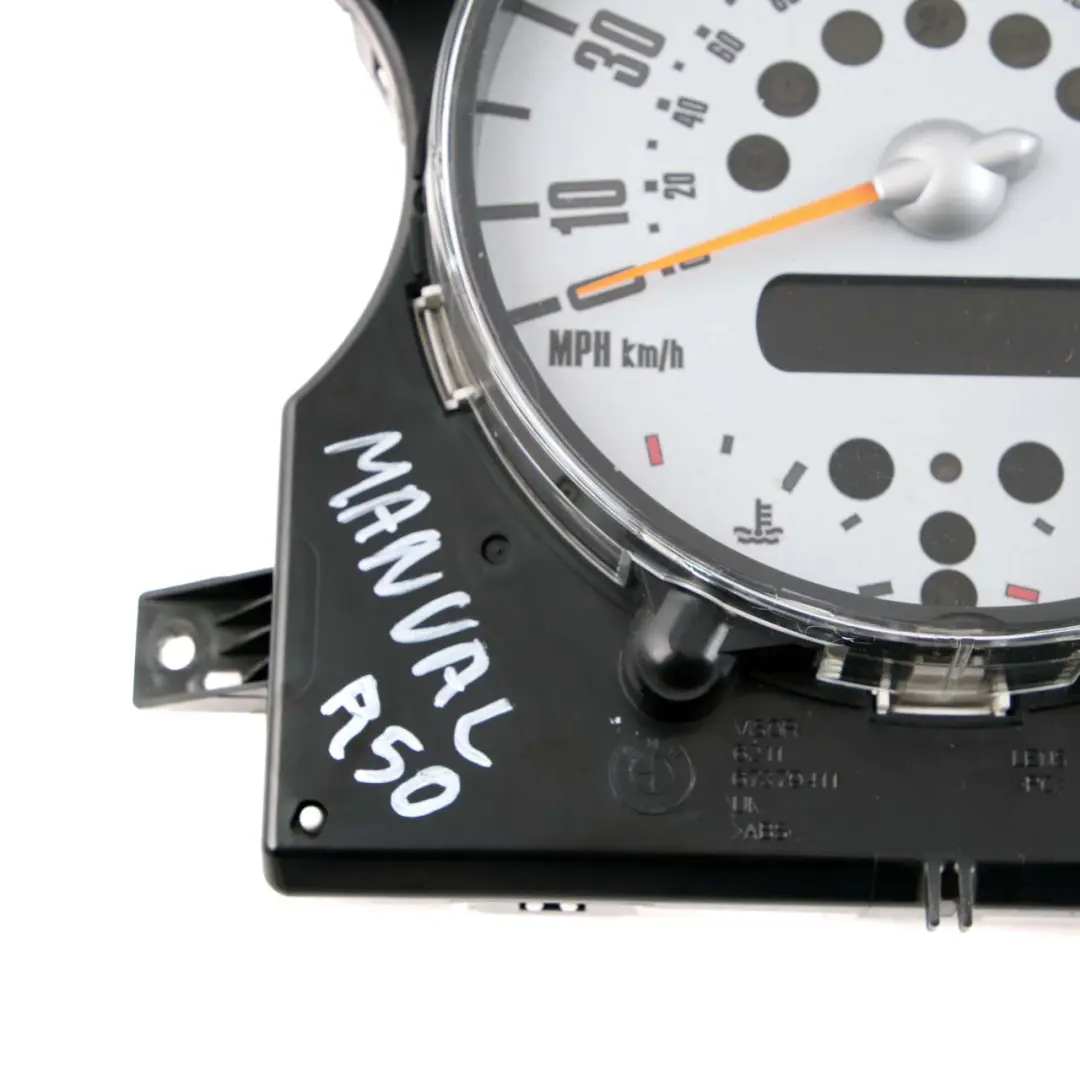 Speedometer Speedo Clock Cluster Instrument Manual to Mini One R50 R52 with Part number 6924905 Mini One R50 R52 Speedometer Speedo Clock Cluster Instrument Manual - SKU rhd-6924905-3 - Part number 6924905