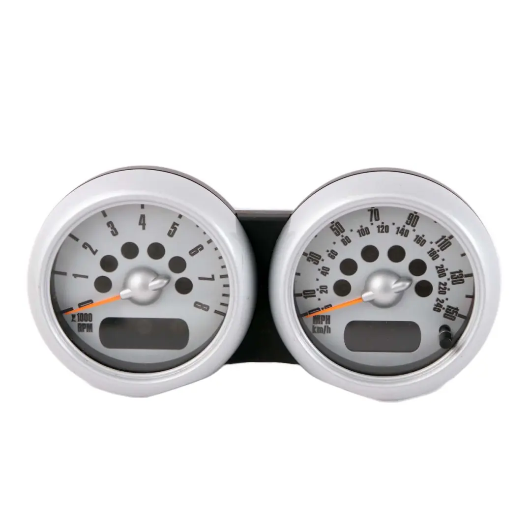 Clock Counter Speedo Dual Rev Silver to Mini Cooper One R50 R53 Twin with Part number 6924927 Mini Cooper One R50 R53 Twin Clock Counter Speedo Dual Rev Silver - SKU rhd-6924927 - Part number 6924927