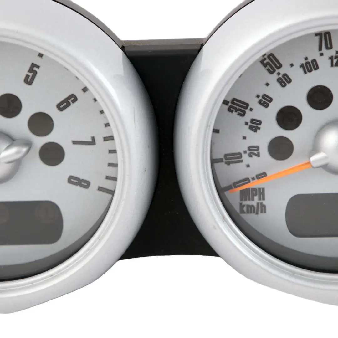 Clock Counter Speedo Dual Rev Silver to Mini Cooper One R50 R53 Twin with Part number 6924927 Mini Cooper One R50 R53 Twin Clock Counter Speedo Dual Rev Silver - SKU rhd-6924927 - Part number 6924927