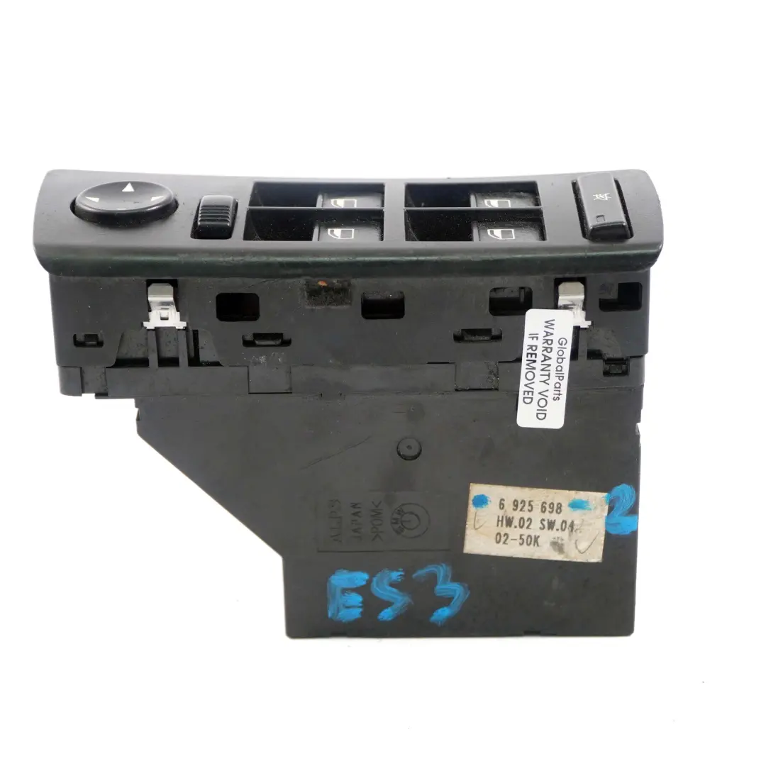 BMW X5 Series E53 2 Driver Door Right Window Lifter Control Switch Unit O/S - SKU rhd-6925698-2 - Part number 6925698