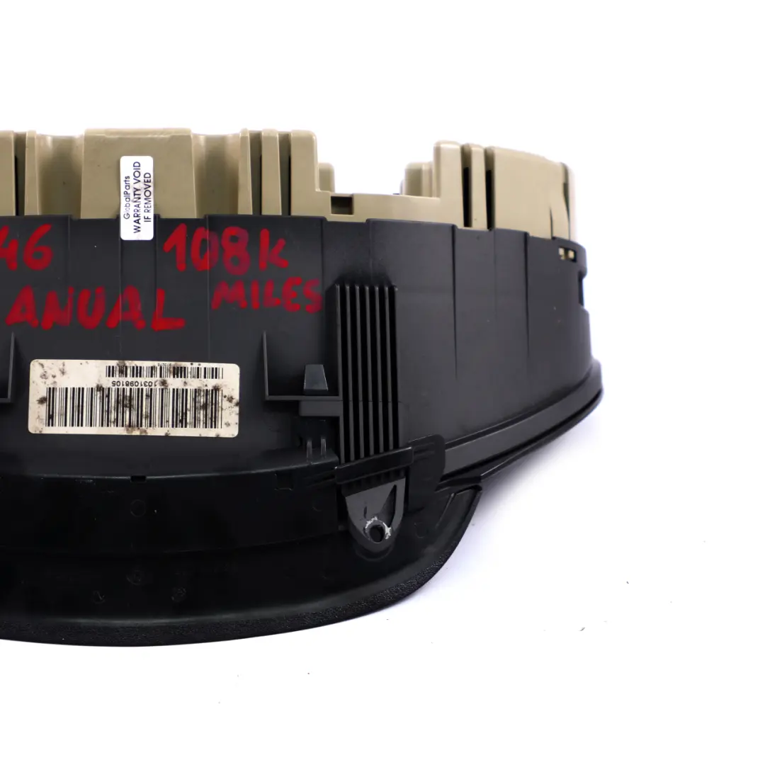 Instrument Cluster Speedo Clocks Unit Manual to BMW 3 Series E46 Petrol with Part number 6931247 BMW 3 Series E46 Petrol Instrument Cluster Speedo Clocks Unit Manual - SKU rhd-6931247 - Part number 6931247