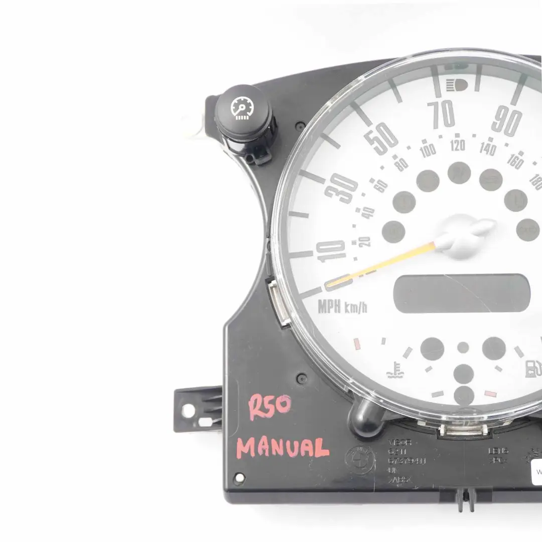 Speedometer Mini One R50 R52 Speedo Clock Instrument Cluster Manual to with Part number 6932506 Speedometer Mini One R50 R52 Speedo Clock Instrument Cluster Manual - SKU rhd-6932506-1 - Part number 6932506
