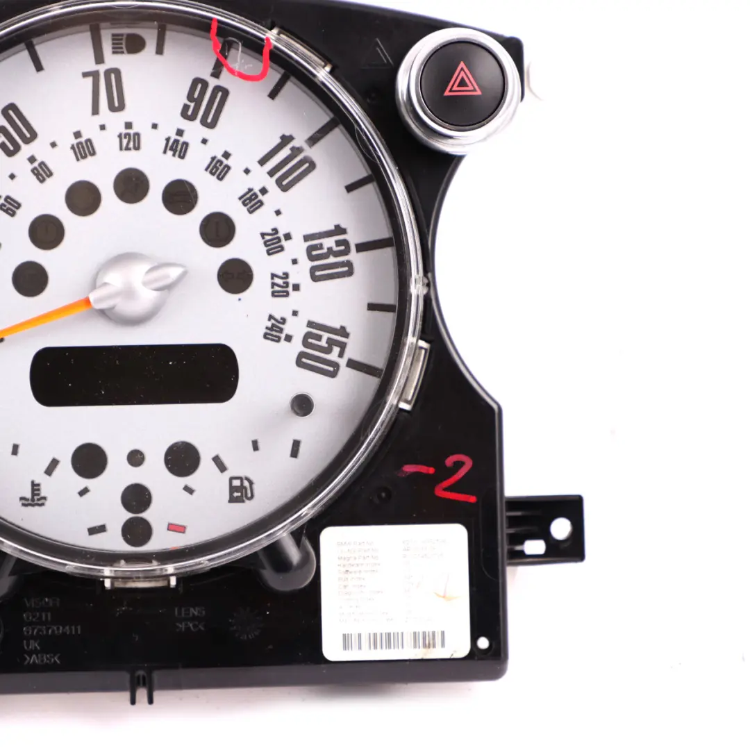 Speedometer Speedo Clock Instrument Cluster Manual to Mini Cooper One R50 R52 with Part number 6932506 Mini Cooper One R50 R52 Speedometer Speedo Clock Instrument Cluster Manual - SKU rhd-6932506-2 - Part number 6932506