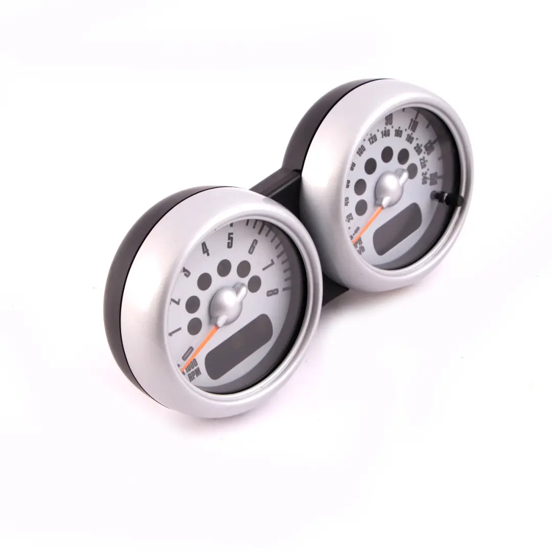 Mini Cooper One R50 R53 Twin Clock Counter Speedo Dual Rev Silver - SKU rhd-6932516 - Part number 6932516