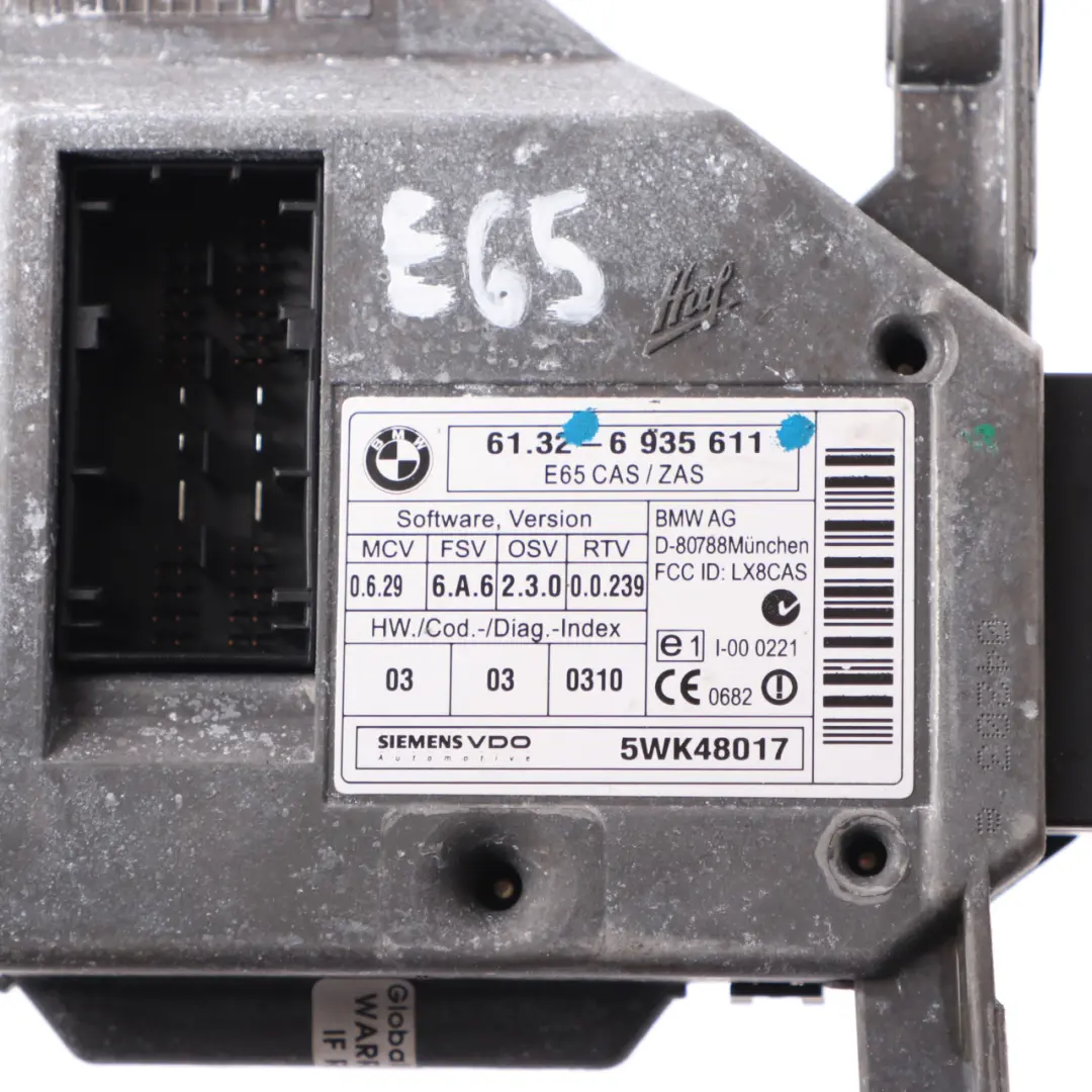 BMW E65 Ignition Start Stop Switch Lock Barrel Control Unit Module - SKU rhd-6935611 - Part number 6935611