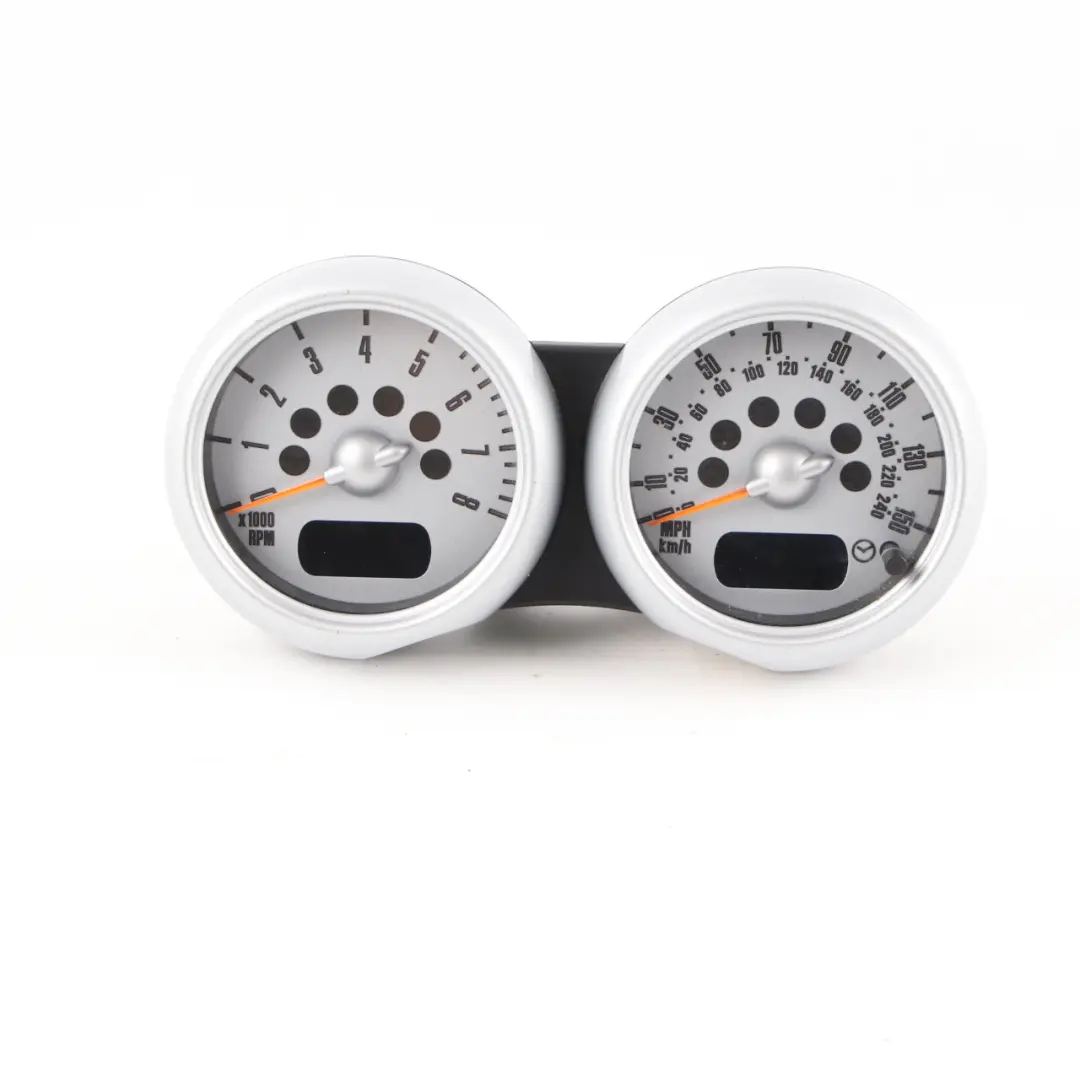 Speedo Meter Mini Cooper One R50 R53 Twin Clock Counter Cluster Silver to with Part number 6936296 Speedo Meter Mini Cooper One R50 R53 Twin Clock Counter Cluster Silver - SKU rhd-6936296 - Part number 6936296