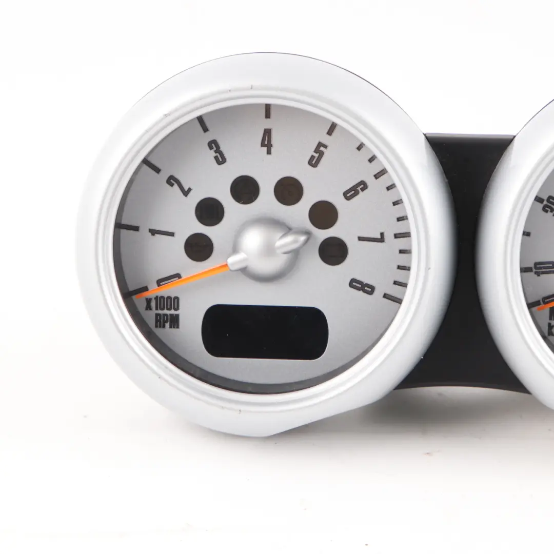 Speedo Meter Mini Cooper One R50 R53 Twin Clock Counter Cluster Silver to with Part number 6936296 Speedo Meter Mini Cooper One R50 R53 Twin Clock Counter Cluster Silver - SKU rhd-6936296 - Part number 6936296