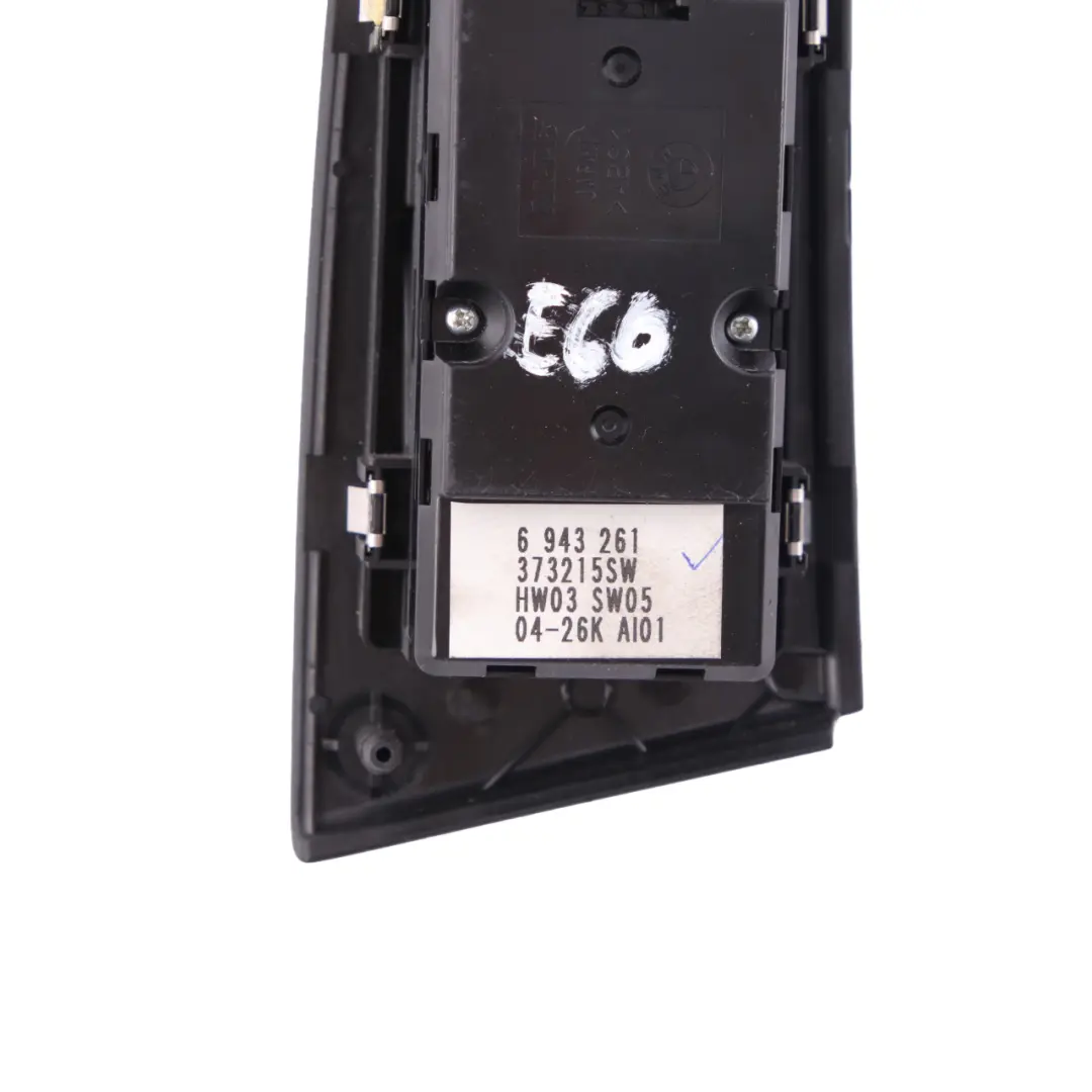 Lifter Switch BMW E60 E61 Window Right Driver's Side O/S Black Trim to with Part number 6943261 Lifter Switch BMW E60 E61 Window Right Driver's Side O/S Black Trim - SKU rhd-6943261 - Part number 6943261