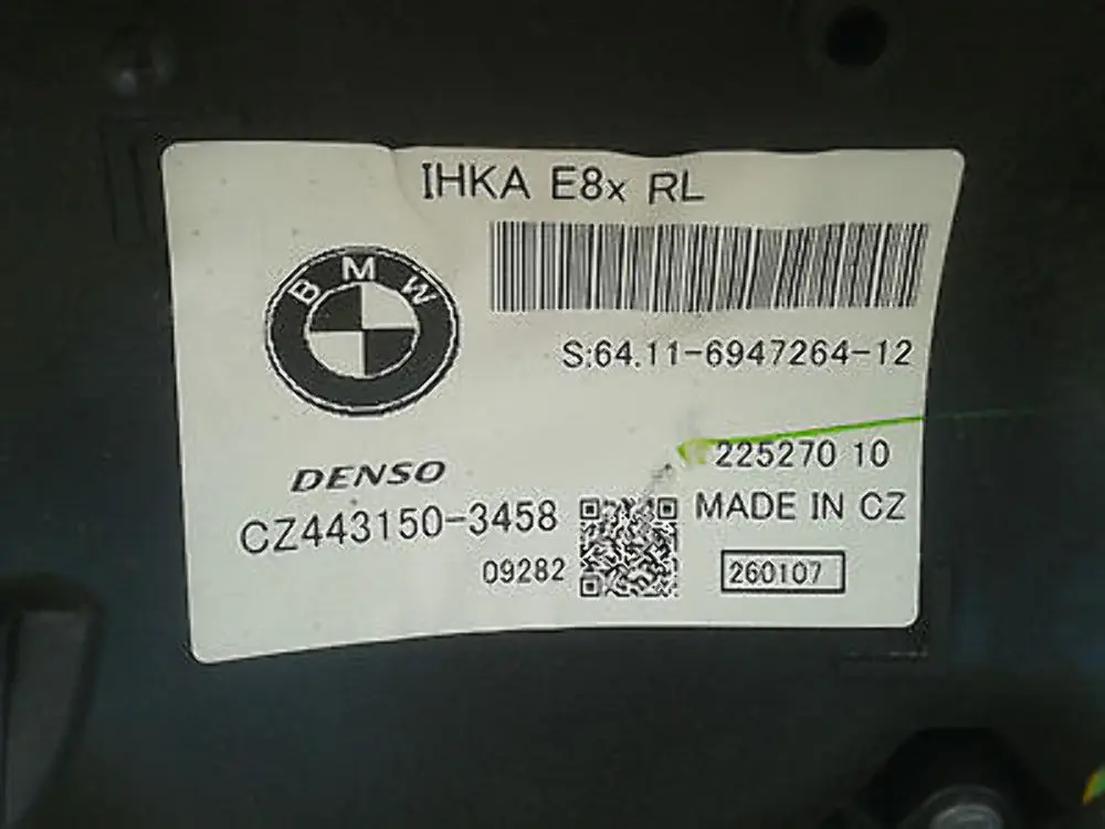 Heater Radiator Matrix Unit Complete to BMW 1 Series e81 e87 with Part number 64116947264 BMW 1 Series e81 e87 Heater Radiator Matrix Unit Complete - SKU rhd-6947264 - Part number 64116947264