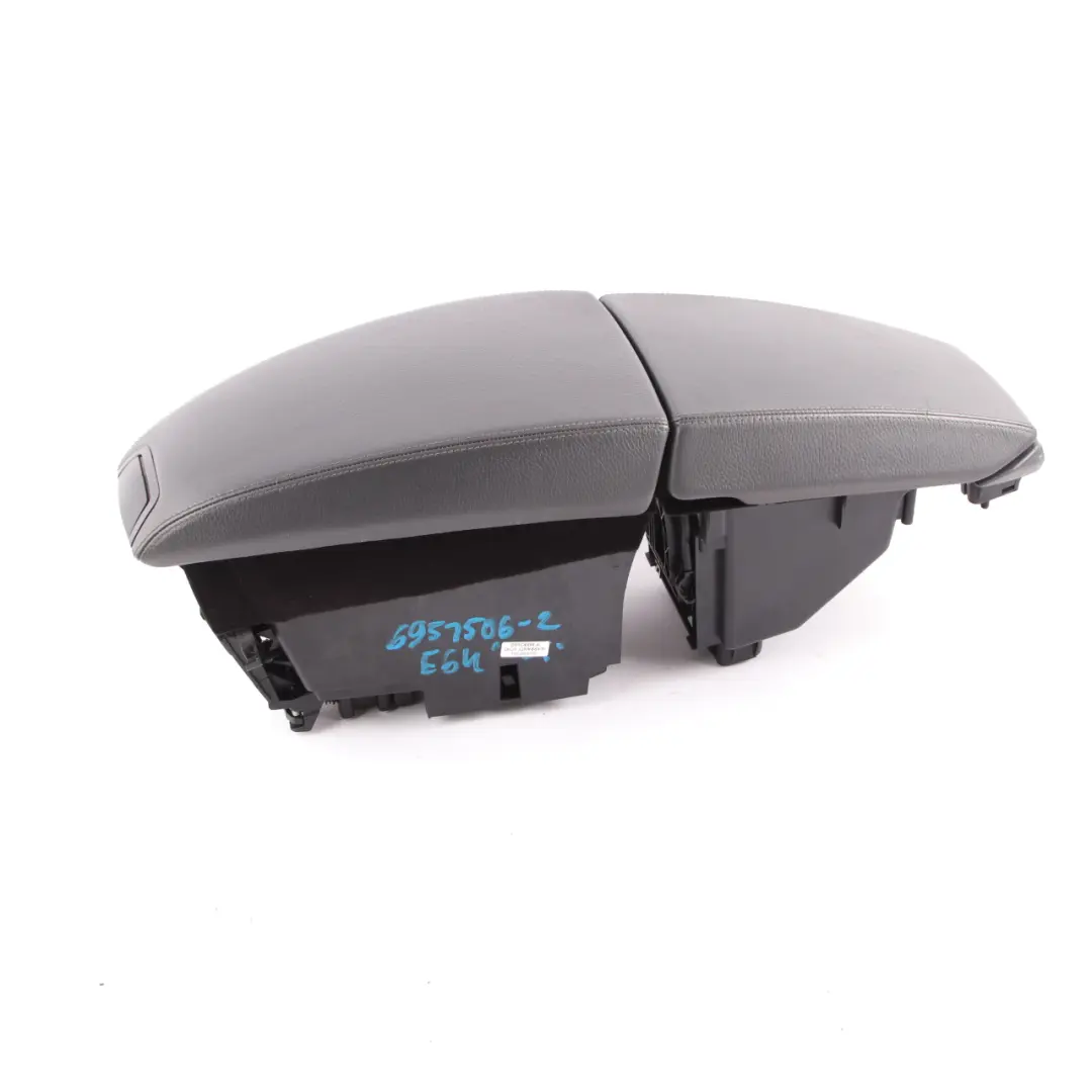 BMW E63 E64 Centre Console Leather Armrest Storage Tray Basaltgrau Grey - SKU rhd-6951506-2 - Part number 7059950