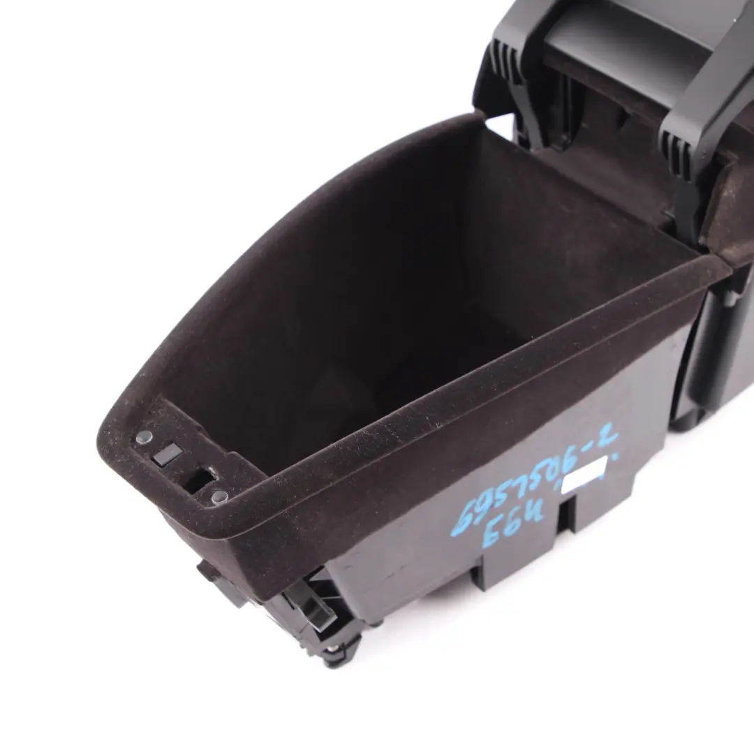 BMW E63 E64 Centre Console Leather Armrest Storage Tray Basaltgrau Grey - SKU rhd-6951506-2 - Part number 7059950
