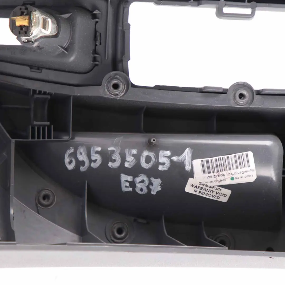 BMW E87 Centre Console Cup Holder Sat Nav iDrive Trim Panel Grey 7125528 - SKU rhd-6953505-1 - Part number 6953505
